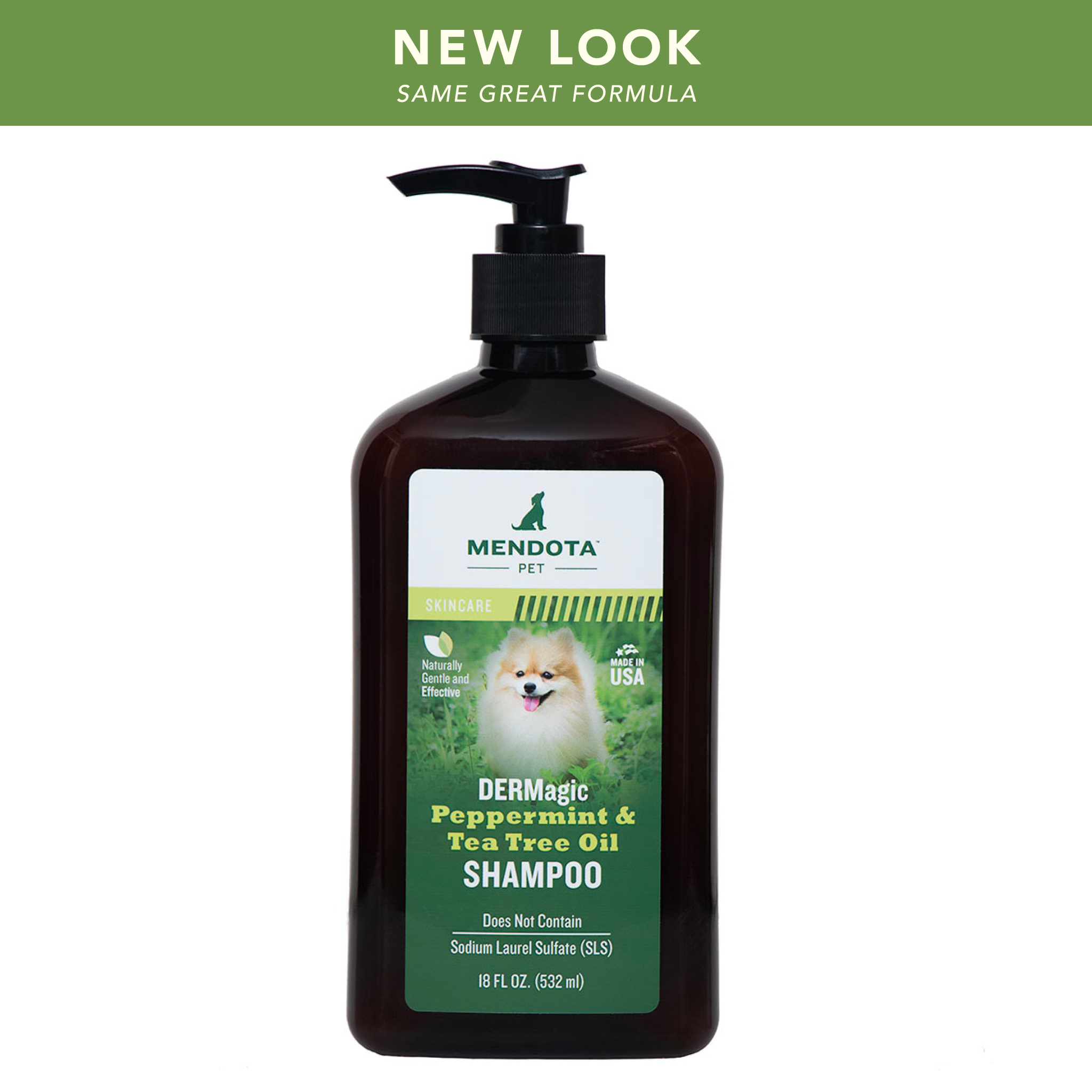 kabel tyfon opbevaring DERMagic - Peppermint & Tea Tree Oil Shampoo - Animal Ortho Care