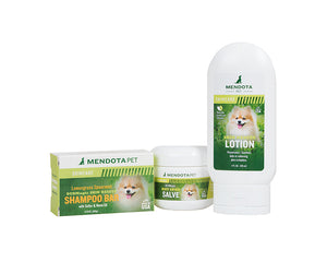 DERMagic - Skin Rescue Lotion, Hot Spot Salve, & Lemongrass Spearmint Shampoo Bar - Animal Ortho Care